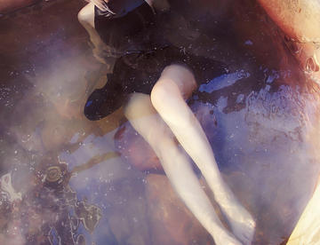 【COS】黑saber温泉泳装ver.#暖かい冬の日