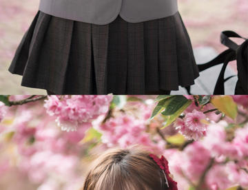 法国索镇公园拍的樱花jk制服