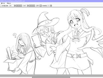 板绘小魔女学园搞事三人组！