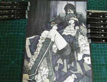 [手绘]黑执事马克笔版