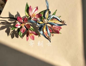 发簪，真丝缠花发簪
