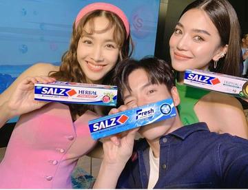 Min、alek、prang昨天参加SALZ牙膏的直播活动