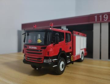 斯堪尼亚P400底盘的抢险救援消防车模型