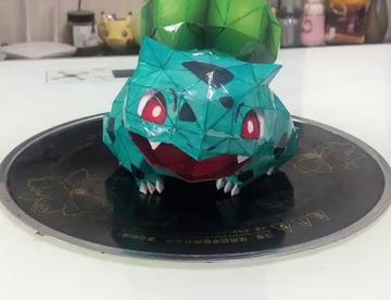 Pokemon 妙蛙种子 纸模 手工 成品视频展示